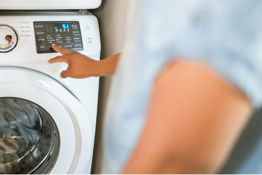 Using a washer to clean shoes