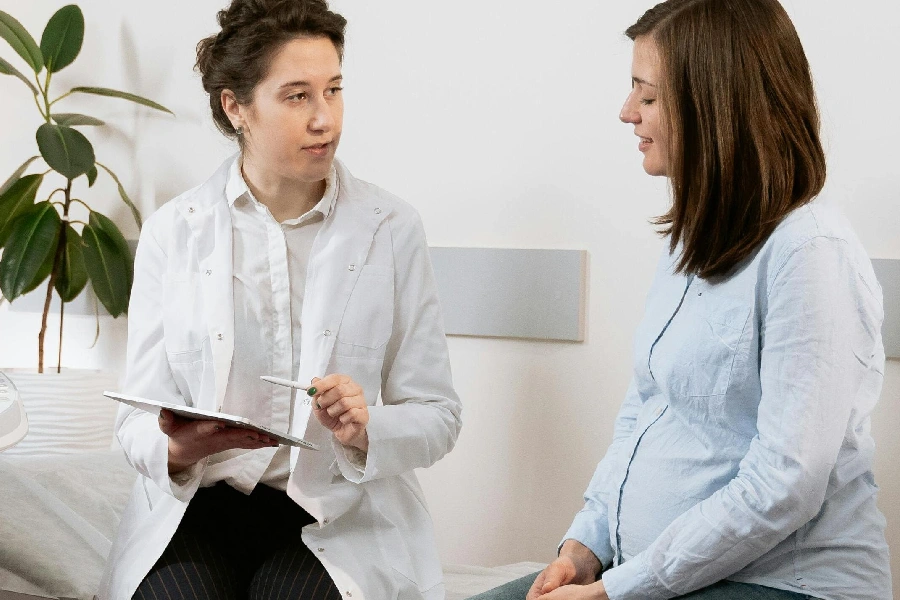 woman visiting a doctor